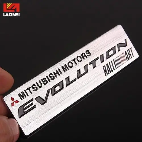 evo改装车标老美三菱翼神车贴mr金属标牌汽车车标