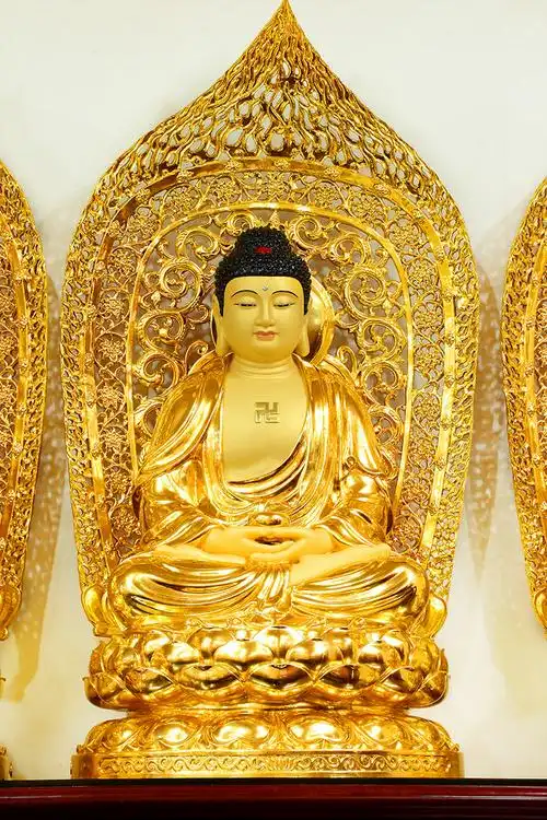 1米坐地释迦铜像王铜像佛像观音金身供奉佛堂摆件