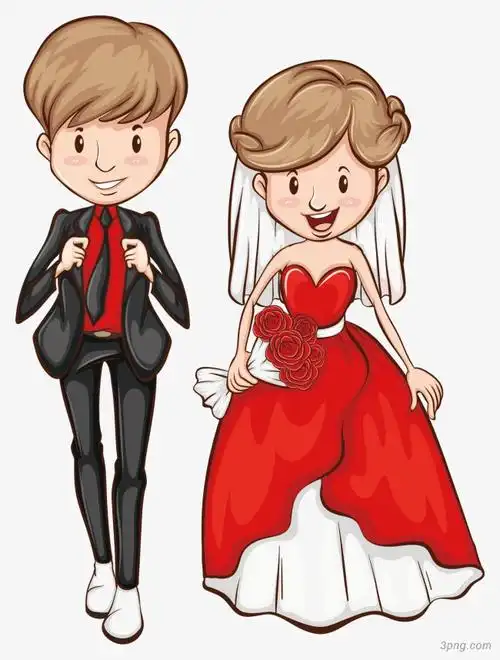 标签:新婚人物结婚卡通简约彩色装饰图案小清新创意新婚男女新婚快乐