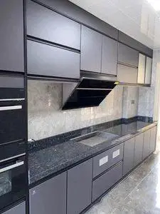 玻璃橱柜门定做定c晶钢门板厨a房柜门灶台门隐制门板3框金刚门￥250