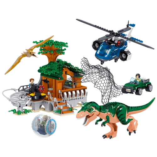 乐高侏罗纪吉特龙大逃亡逃生空中追捕儿童益智建构
