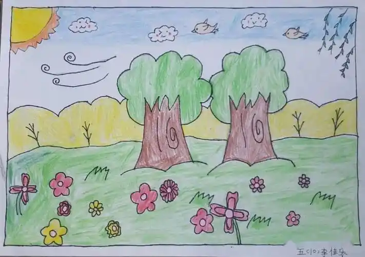 武邑聚英学校小学部举行春天来了主题绘画摄影评比展示活动