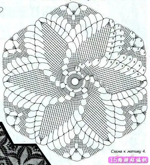 史上最全的动感风车花,六角花花样图解合集|钩针花样图解