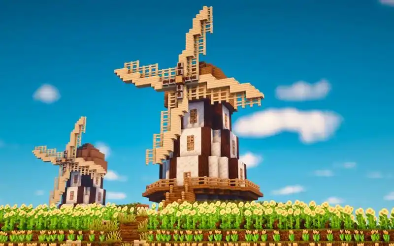 mc我的世界怎么建造一座漂亮的风车