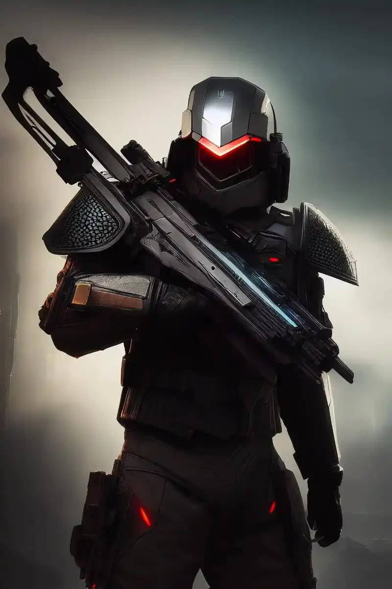 机械风格,未来战士.#科幻 #机甲风 #欢迎取图 #ai绘画 - 抖音