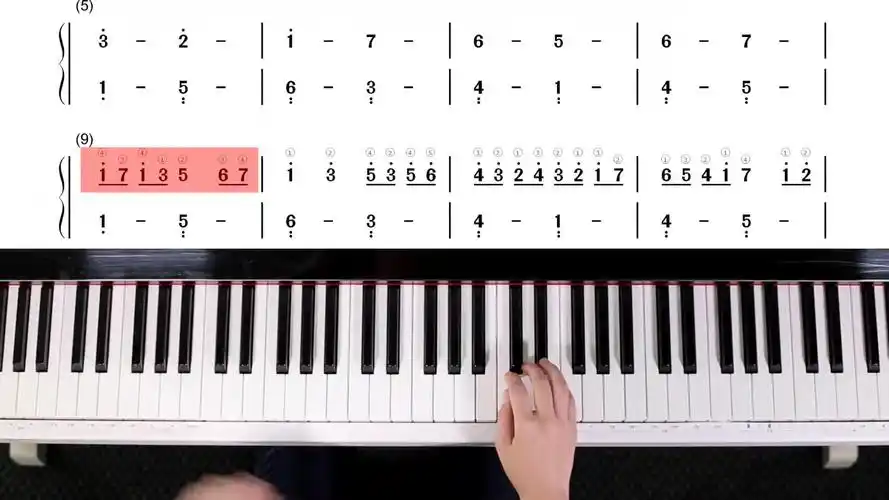 卡农 简化版简谱教学—八分音符和四分音符练习