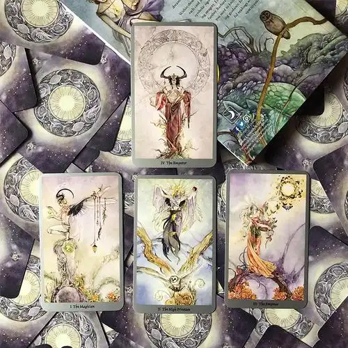 进口花影塔罗牌原装正版桌游全套英文卡罗牌送初学者入门韦特体系