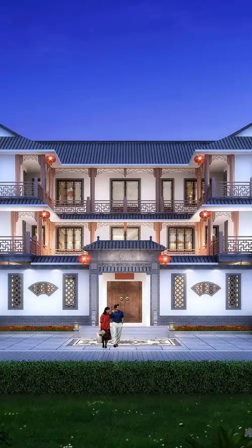 三层中式三合院