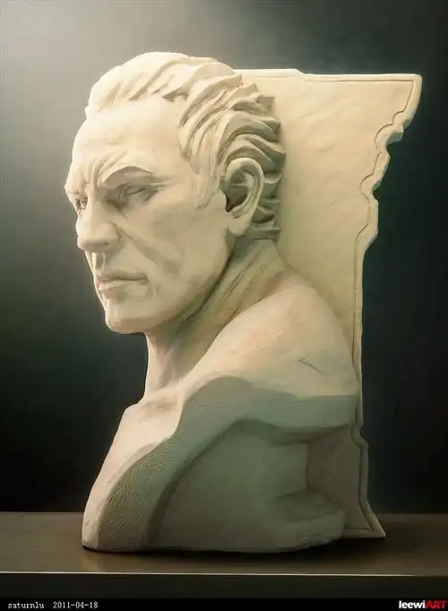 人头石膏像雕刻练习