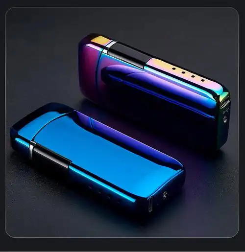 适立派新品旋转电弧打火机充电创意个性防风电子点烟器logo定制批发