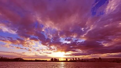 多彩的库尔勒落日晚霞(二)摄影晓予