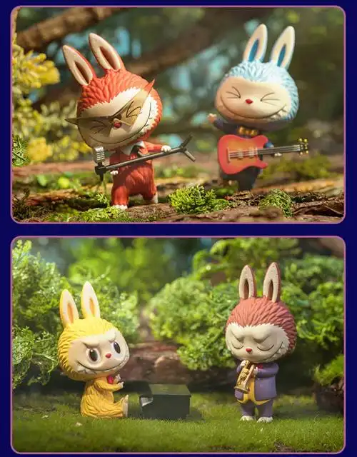 labubu拉布布精灵音乐会盲盒玩具女孩版摆件森林音乐会盲盒1个