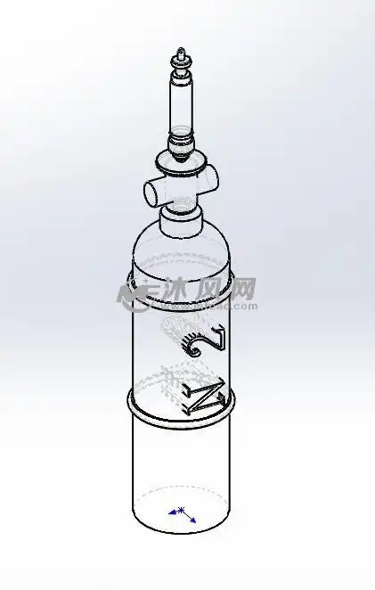 气罐-三维视图 - 储存压力容器图纸 - 沐风网