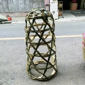 农家自编大号猪笼结婚喜事猪笼装石笼道具装竹筐创意猪笼