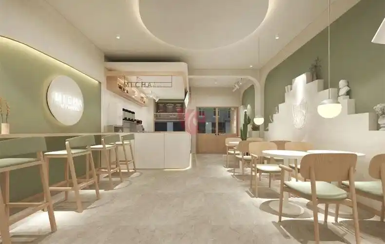 现代简约风格奶茶店装修设计效果图