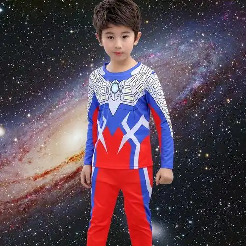 t儿童cosplay赛罗套装男童宝宝长袖万圣节服装野生奥特曼衣服秋装