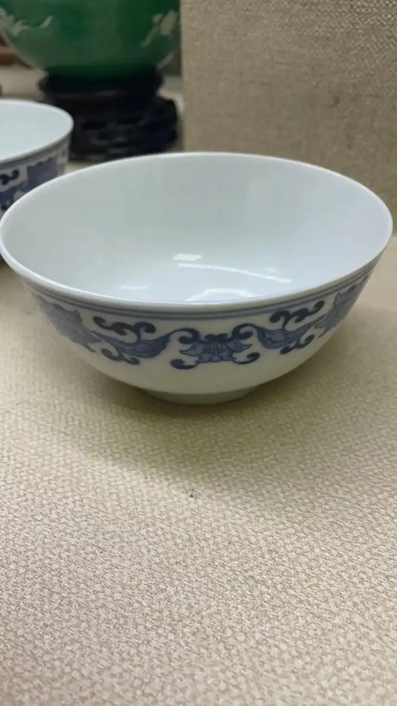 新中国六十年代,国家用瓷～青花缠枝莲正德碗 器形规整,官气十 - 抖音