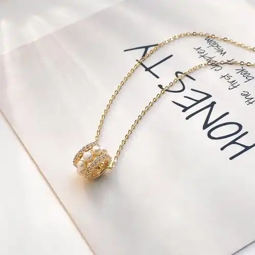 韩国微笑项链新款小众冷淡小吊设计小吊坠简约灵动吊坠