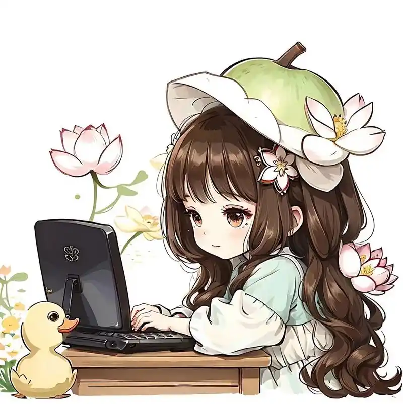 女生头像:努力上班鸭!