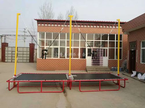 双人蹦极跳床电动蹦极床手摇钢架蹦极儿童蹦极跳床蹦床厂家