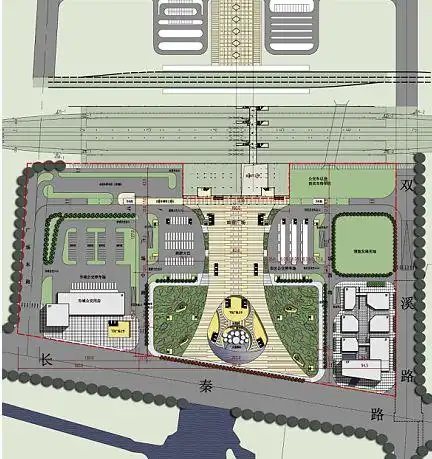 站前广场总平面