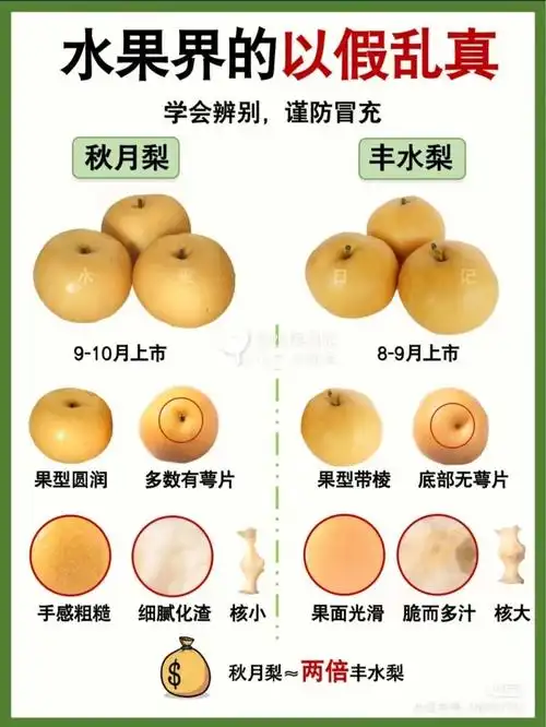 你踩坑了没区分秋月梨和丰水梨