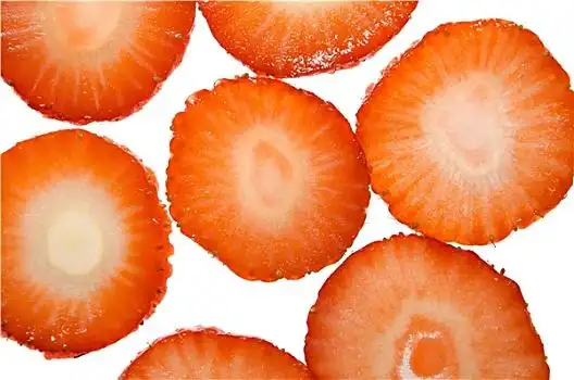 草莓,切片,白色背景,背景