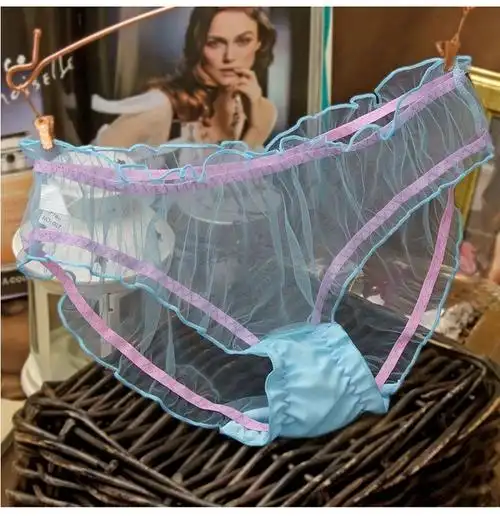 全透明内裤女夜店走光情趣火辣裸感少女小内内透气低腰迷人三角裤