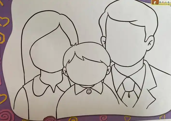 30 写美篇1,完成 作业(如下图所示),给画中的爸爸,妈妈,小朋友画上