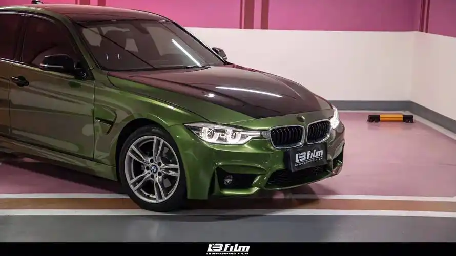 lb改色膜超亮金属曼巴绿,复古又带有现代的感觉_搜狐汽车_搜狐网