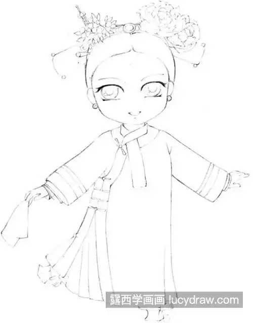 清朝格格怎么画q版小人物的画法是什么