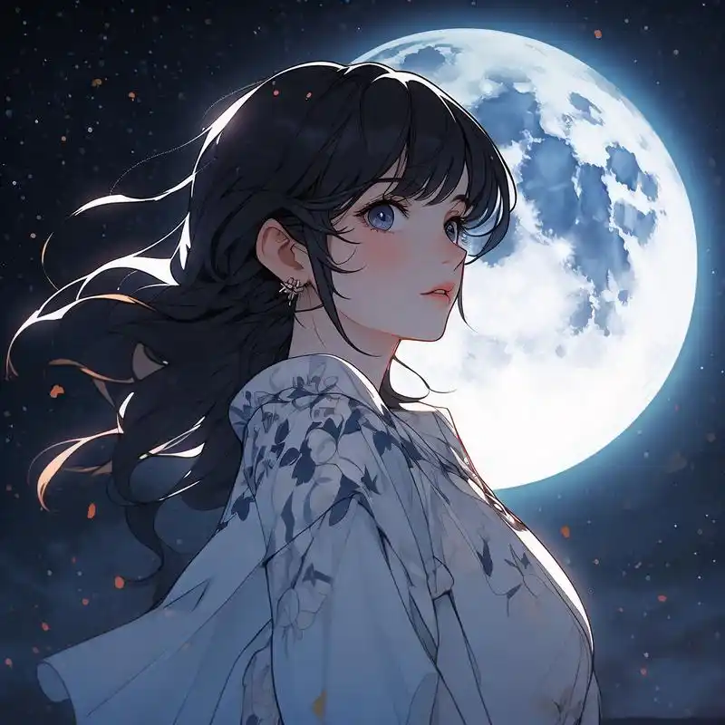 93月光女神,唯美头像精选94 在这静谧的月光下,我为你绘制了一些