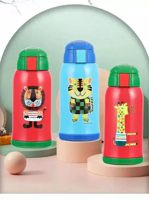 tiger/虎牌mml-c06c儿童吸管杯不锈钢保温杯一杯两用幼儿宝宝可用 mml