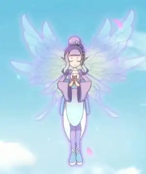 紫藤花精灵王的简笔画