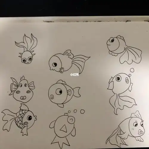 美术  #少儿绘画  #儿童画  #简笔画  #金鱼简笔画