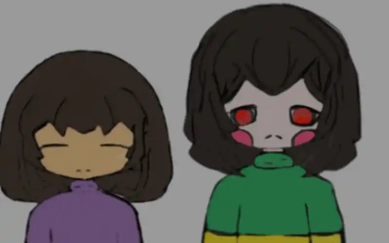 绘画过程(chara frisk)