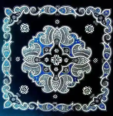 蜡染难以摹绘的冰纹