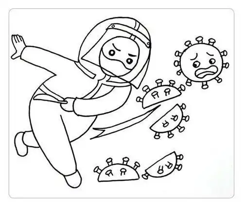 抗疫一线的医生简笔画关于抗击疫情武汉加油简笔画步骤图解教程医生是