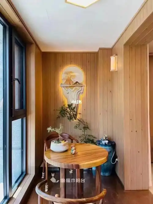 改造阳台成茶室