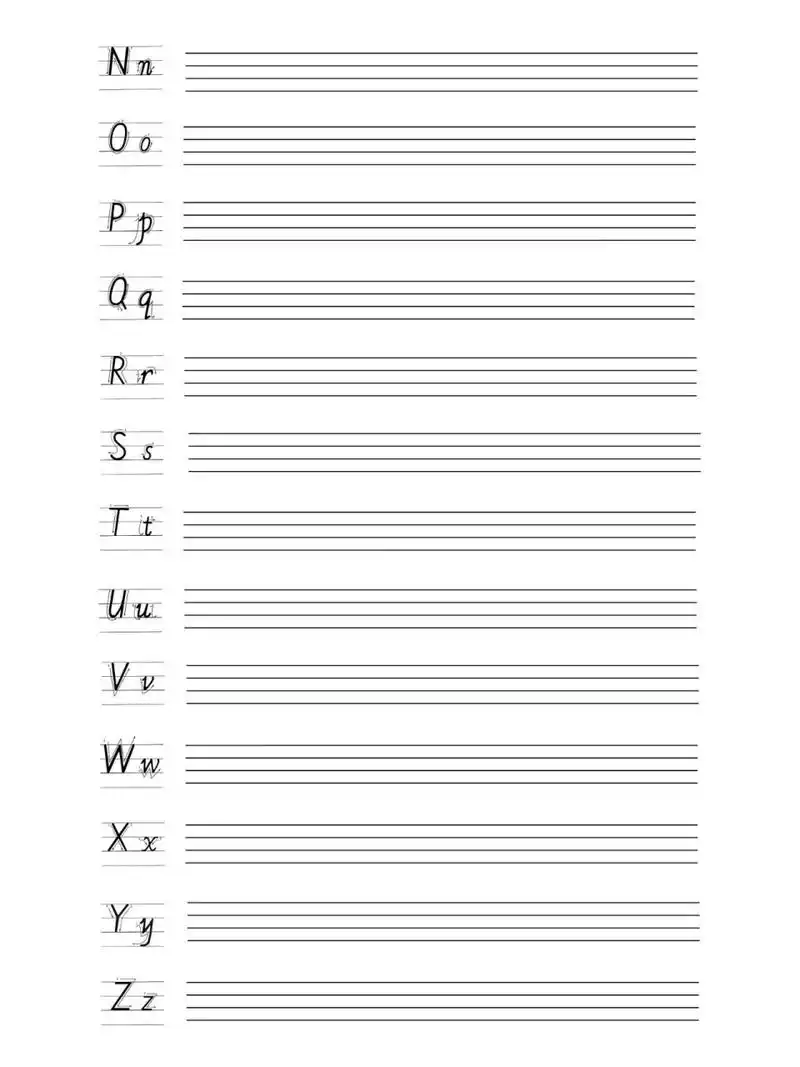 26个英语字母带笔顺书写及四线三格 获取电子版,↑↑↑关注查看简介