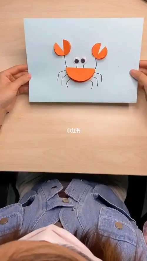 儿童手工纸艺立体小螃蟹超级简单