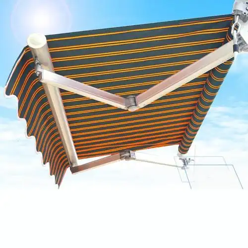 加厚雨棚伸缩式遮阳篷太阳棚折叠户外收缩伞棚阳台手摇停车蓬电动