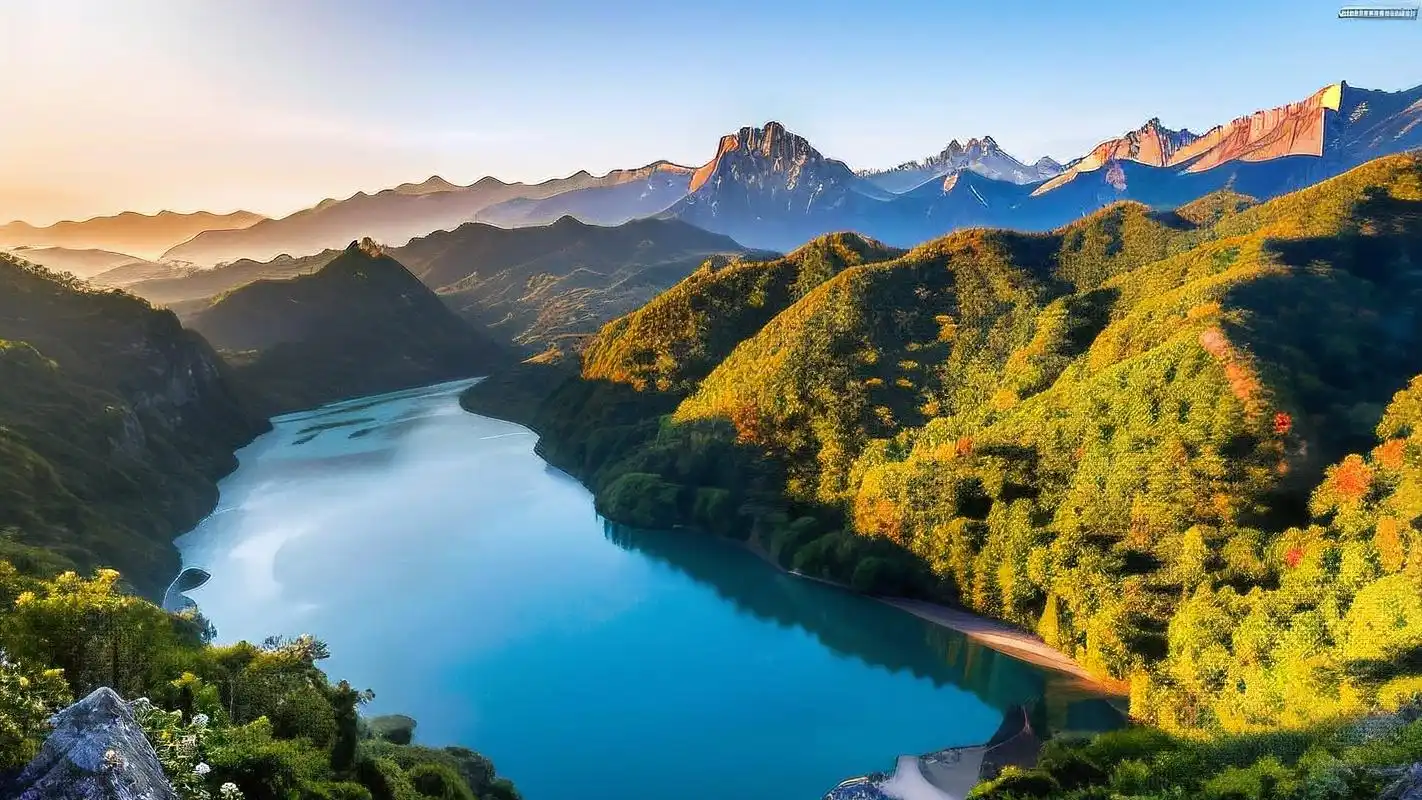 山水壁纸9015,感受大自然的壮丽峰峦92