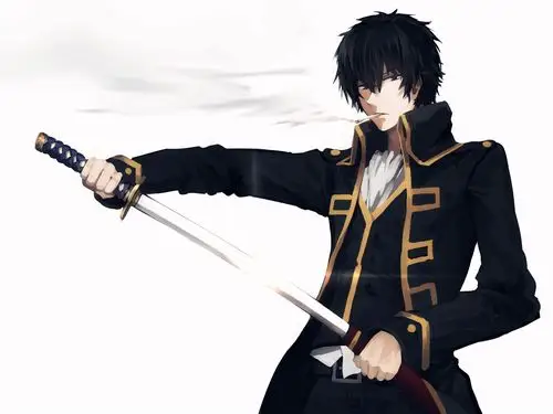 银魂,动漫男孩,武士刀