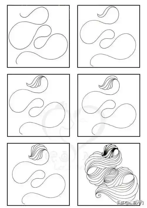 0基础也能画10个漂亮的禅绕画图样分解步骤