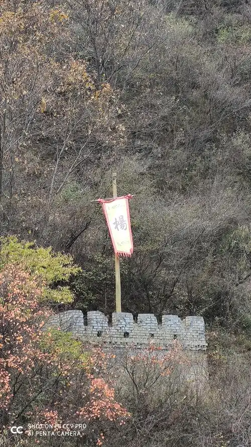 城墙上飘扬的杨家将帅旗