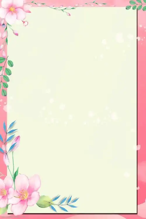 边框粉红色简约风海报banner背景