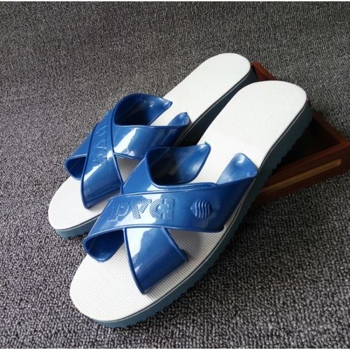 慕克莱火云邪神怀旧老式拖鞋 夏季休闲沙滩浴室居家海绵软底蓝白拖