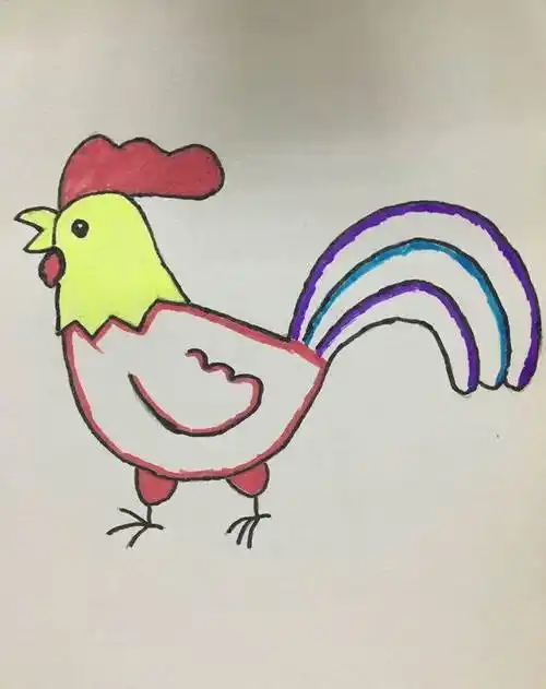 公鸡简笔画 公鸡简笔画怎么画