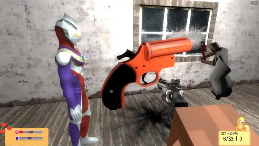 gmod迪迦奥特曼拿信号枪让老奶奶跳舞